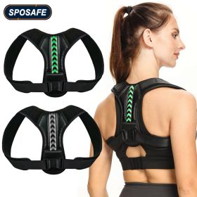 Adjustable Back Shoulder Posture Corrector Belt Clavicle Spine Support Reshape Your Body Home Office Sport Upper Back Neck Brace - Grey - 2XL-weight 1