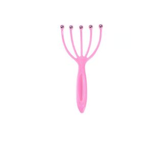 1pc Five-Claw Head Massager; 7.08*3.34in; Portable Head Massage Tool For Pressure Relief - Pink