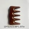 1pc Meridian Massage Comb Sandalwood Wooden 5 Tooth Point Acupuncture Head Massage Therapy Blood Circulation Anti-static Smooth Hair - Style 4