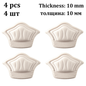 Insoles Patch Heel Pads for Sport Shoes Antiwear Feet Pad Cushion Insert Insole Heel Protector Sticker - 4 pcs-10 mm4