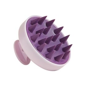 Silicone Shampoo Scalp Hair Massager Head Body Scalp Massage Brush Comb Hair Washing Comb Shower Brush Bath Spa Massage Brush - Purple