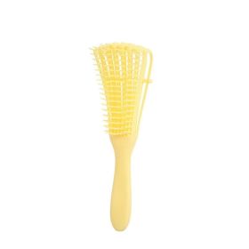 Detangling Hair Brush Massage Wet Hair Comb Detangler Hair Brush Wavy/Curly Wet/Dry/Oil/Thick Hair - Yellow