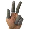 50 Pcs Cotton Finger Cots Fingertips Protective Finger Gloves for DIY Daily Work, Grey - Default