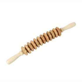 Relieve Cellulite and Muscle Tension with this Handheld Wood Therapy Roller Massage Tool! - 1pc