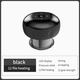 Relieve Fatigue & Improve Health with Intelligent Vacuum Cupping Massage Device! - 12 Gear Charging Models Black