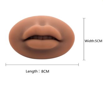 Microblading Reusable 5D Silicone Practice Lips Skin European Solid lip block For PMU Beginner Training Tattoo Permanent Makeup - Dark Coffee Skin