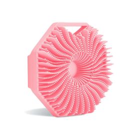 Silicone Body Brush For Showering, Exfoliating Body Scrubber For Sensitive Skin, Eco Friendly Shower Scrubber For Body, Ideal For Men And Women - Pink