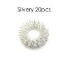 20pcs Spiky Sensory Finger Massage Ring Relax Finger Massager Decompression Multicolor Relieve Stress Spring Massage Rings - Silvery 20pcs