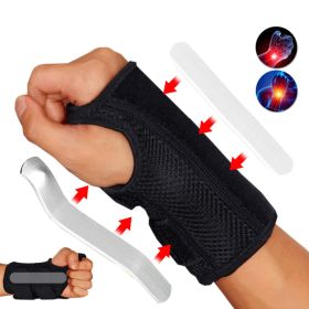 Wrist Support Brace Splint Compression Sleeve Arthritis Carpal Tunnel Hand Sport - Left hand - S/M