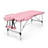 Portable Massage Table Adjustable Facial Salon Spa Bed - Pink - Beauty & Health Supplies