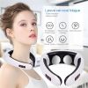 Electric Cervical Pulse Neck Massager Back Shoulder Muscle Relax Magnetic Therapy Pain Relief Tool Health Care - White