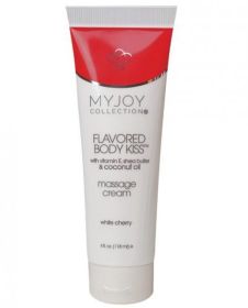 Flavored Body Kiss Massage Cream White Cherry 4oz - KI0719