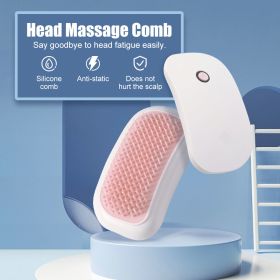 Electric Scalp Massager Scalp Massage Machine Head Massager Scraper Head Scratcher Mini Hair Massage Vibrator Scalp Scrub Brush - White