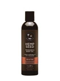 Earthly Body Hemp Massage Oil Isle Of You 8oz - EBMAS052