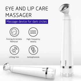 Eye Massager Facial Massager Rechargeable Skin Lifting Machine For Relax Eye Dark Circles, Eye Bags, Wrinkles, Puffiness Under Eyes, White - Gold