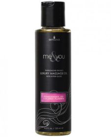 Me &amp; You Massage Oil Pomegranate Fig/Coconut Plumeria 4.2oz - TCN-SEN414