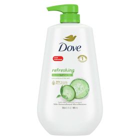 Dove Refreshing Liquid Body Wash with Pump Cucumber & Green Tea Cleanser, 30.6 oz - Dove