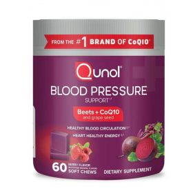 Qunol Blood Pressure Support w/CoQ10+Beets chews 60ct - Qunol