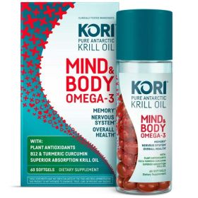 Kori Mind & Body Supplement for Memory, Attention & Overall Health, 60 ct - Kori Krill