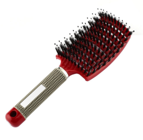 Hairbrush Anti Klit Brushy Haarborstel Women Detangler Hair Brush Bristle Nylon Scalp Massage Teaser Hair Brush Comb - Red - Brush-1pc