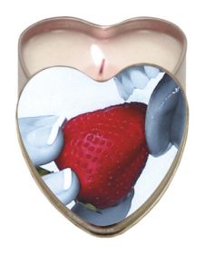 Edible Heart Candle - Strawberry - EBHSCK003