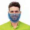 Blue Beard Covers for Men 18"; 100 Pack of Polypropylene Beard Cover Protector; Beard Guard; Blue Net Protector; Reusable Beard Nets For Men Food Serv