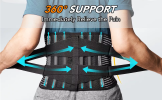 Pain Relief Waist Lumbar Support - Black - M