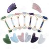 Gemmalina Rock N Roll Natural Gem Rollers and Gem Stones To Grow Young Gracefully HSM - Green Jade