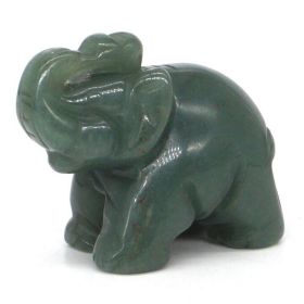 Elephant Statue Natural Gemstone Carved Healing Crystal Amethyst Quartz Animals Figurine Reiki Stones Lucky Decoration Wholesale - Green Aventurine -