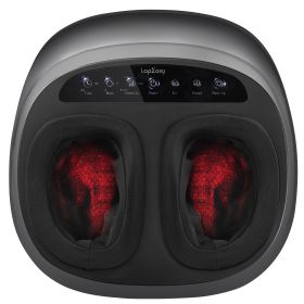 Foot Massager Machine with Heat and Massage Gifts for Men and Women Shiatsu Deep Kneading Electric Feet Massager for Home and Office Use - black