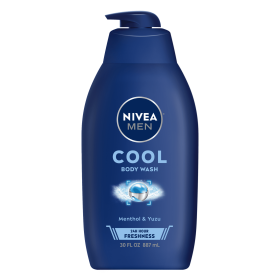 NIVEA MEN Cool Body Wash with Icy Menthol, Men Body Wash, 30 Fl Oz Bottle - NIVEA