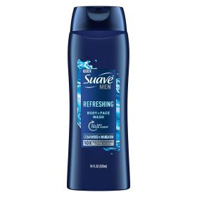 Suave Men Body & Face Wash, Cedarwood and Mandarin, Refreshing, All Skin Types 18 fl oz - Suave