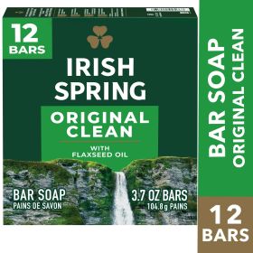 Irish Spring Bar Soap for Men, Original Clean Mens Bar Soap, 12 Pack, 3.7 Oz Soap Bars - Irish Spring