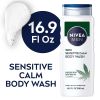 NIVEA MEN Sensitive Calm Body Wash, 16.9 Fl Oz Bottle - NIVEA