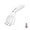 Electric Head Scalp Massager with Heat, for Stress Relax Hair Growth Headaches, Simulation of Human Finger Vibration Massage - White