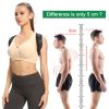 Adjustable Back Shoulder Posture Corrector Belt Clavicle Spine Support Reshape Your Body Home Office Sport Upper Back Neck Brace - Grey Orange - 3XL-w