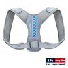 Adjustable Back Shoulder Posture Corrector Belt Clavicle Spine Support Reshape Your Body Home Office Sport Upper Back Neck Brace - Grey Blue - S for w