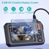 Industrial Endoscope Camera 1080P 4.3In Colorful IPS Screen 8mm IPX7 Waterproof Digital Snake Camera  - Black