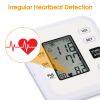 Arm Blood Pressure Monitor with Adjustable Cuff (8.7in-12.6in) Irregular Heartbeat Detector - White