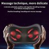 Shiatsu Pillow Massager with Heat Electric Pillow Back & Neck Massager for Stress Relief & Ultimate Relaxation;  Lower Back & Shoulder Massage Great G