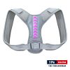 Adjustable Back Shoulder Posture Corrector Belt Clavicle Spine Support Reshape Your Body Home Office Sport Upper Back Neck Brace - Grey Pink - 2XL-wei