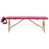 Foldable Massage Table 4 Zones Wood Pink - Pink