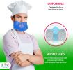 Beard Nets for Men Food Service 100 pack 18'' Blue Beard Hair Nets Food Service Disposable Beard Bib Breathable Leightweight Beard Covers Reusable Nyl