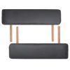 2-Zone Folding Massage Table and Stool Set 3.9" Thick Black - Black