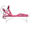 Foldable Massage Table 4 Zones Aluminum Pink - Pink