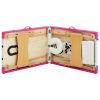 Foldable Massage Table 2 Zones Wood White and Pink - White