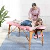 Portable Massage Table Adjustable Facial Spa Bed - Pink - Beauty & Health Supplies