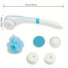 Luxurious Electric Bath Shower Brush: Pamper Yourself with a Relaxing Massage & Exfoliation! - Blue