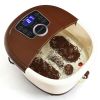 Shiatsu Portable Heated Electric Foot Spa Bath Roller Motorized Massager - Brown