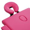 Foldable Massage Table 4 Zones Aluminum Pink - Pink